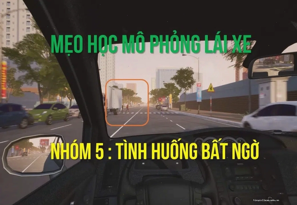 Xử lý tình huống xe con đi từ đường nhánh ra trong bài thi mô phỏng