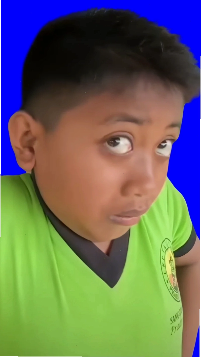 Zesty Ahh Eye Movement Boy meme V2 - Green Screen