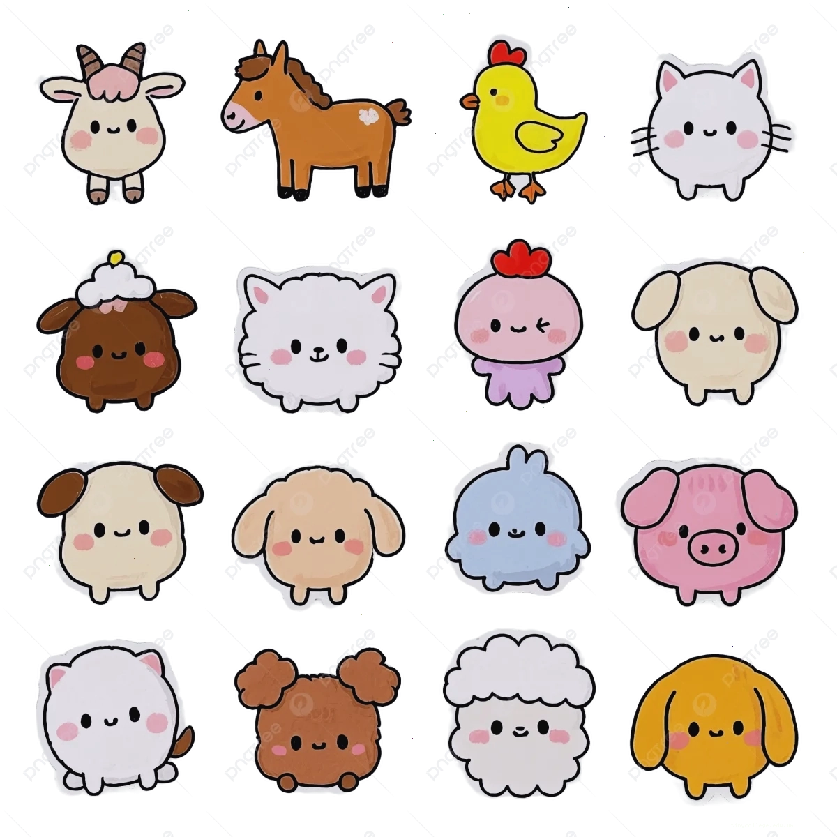 ảnh chibi động vật ngộ nghĩnh đáng yêu