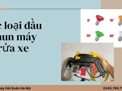 Các loại đầu phun máy rửa xe: Chọn sai sẽ hỏng sơn xe?