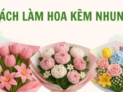 Cách làm hoa kẽm nhung tại nhà đẹp mê mẩn khó tin