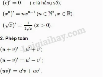Các Quy Tắc Tính Đạo Hàm Toán 11: Lý Thuyết Chi Tiết và Bài Tập