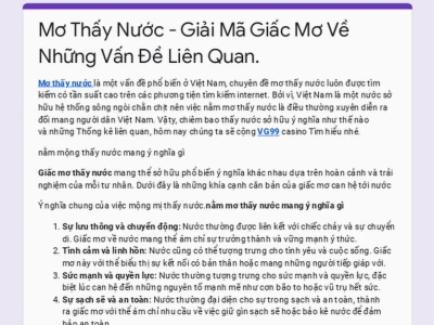 Giải mã giấc mơ thấy nước ngập: Điềm báo tốt hay xấu?