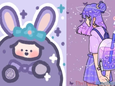 Tuyển chọn avatar tím cute làm ảnh đại diện siêu dễ thương 2026